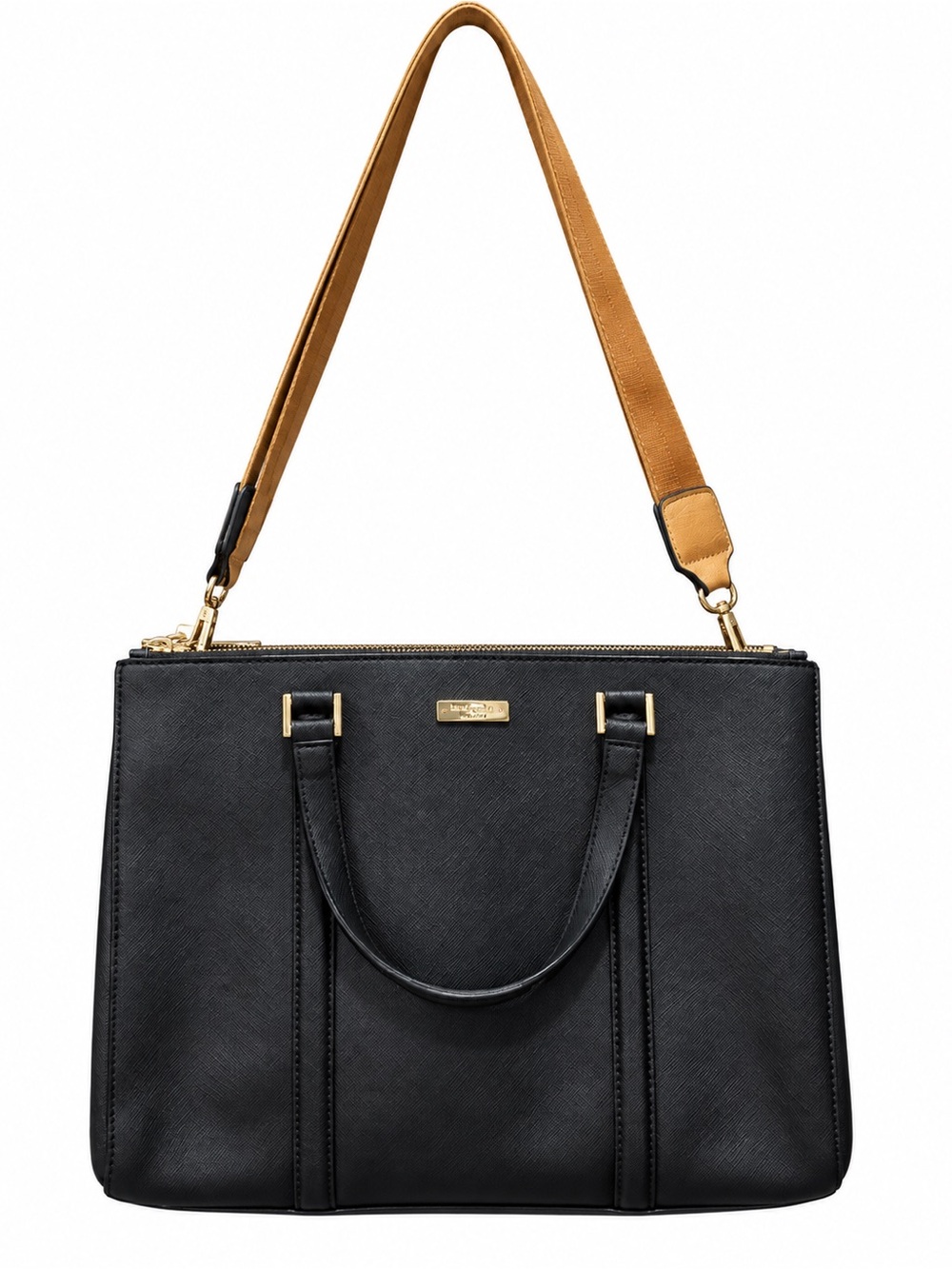 Kate Spade Newbury Lane Loden Satchel - Black Saffiano Leather Crossbody